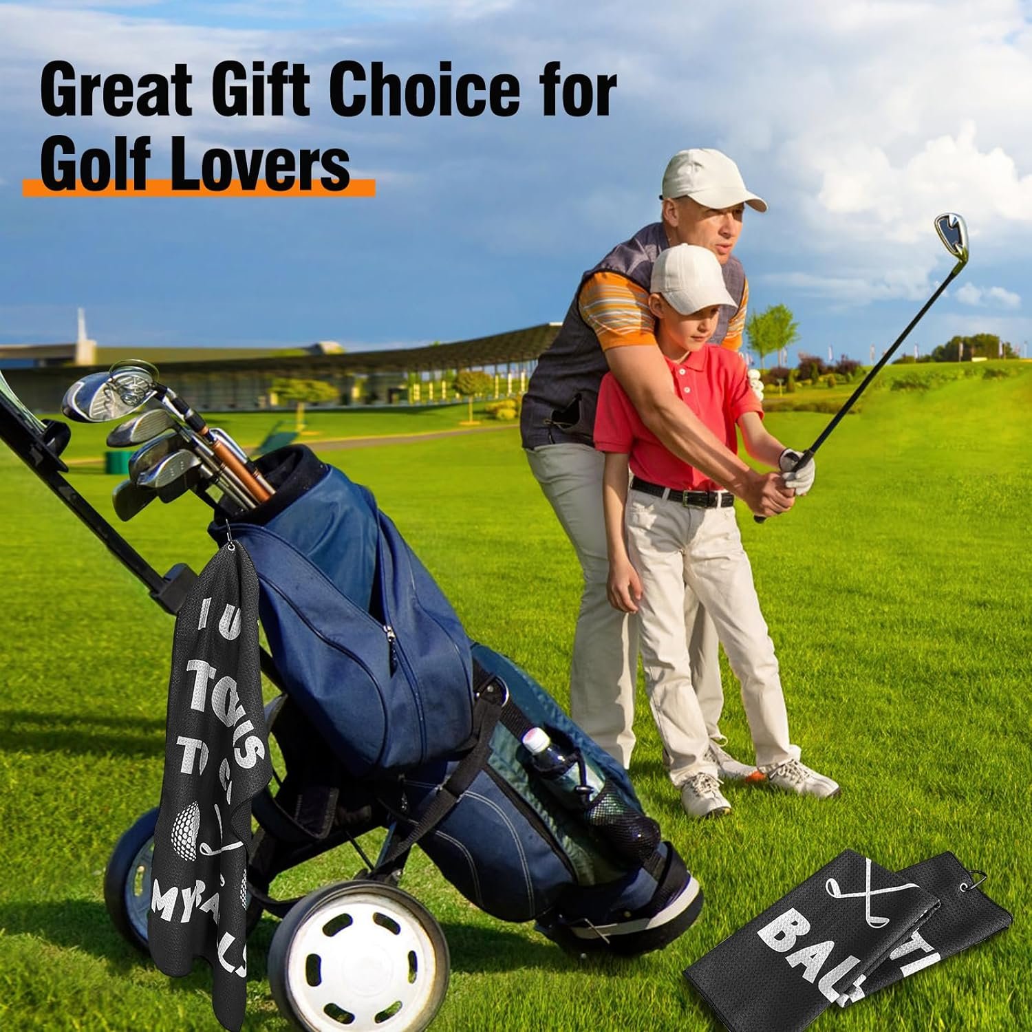 AENEE Golf Gifts for Men Dad Him,Fathers Dad Golf Gifts for Dad,Mens Gifts for Valentines,Golf Towel Clean Golf Balls,Funny Golf Accessories Gifts for Men Who Have Everything on Birthday Anniversary