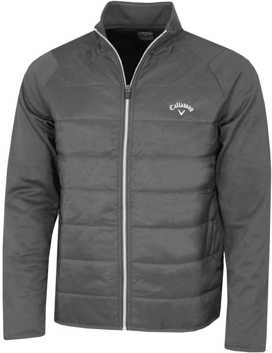 Callaway Golf Mens 2024 Wind Resistant Puffer Full Zip Padded Jacket