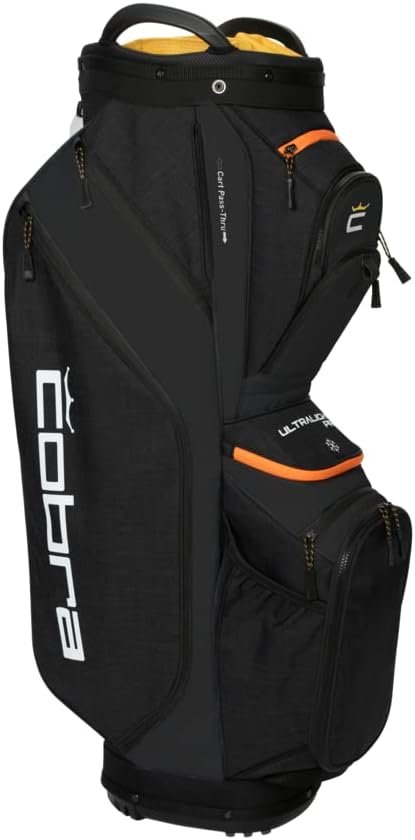 cobra golf 2022 ultralight pro cart bag black gold fusion one size 1