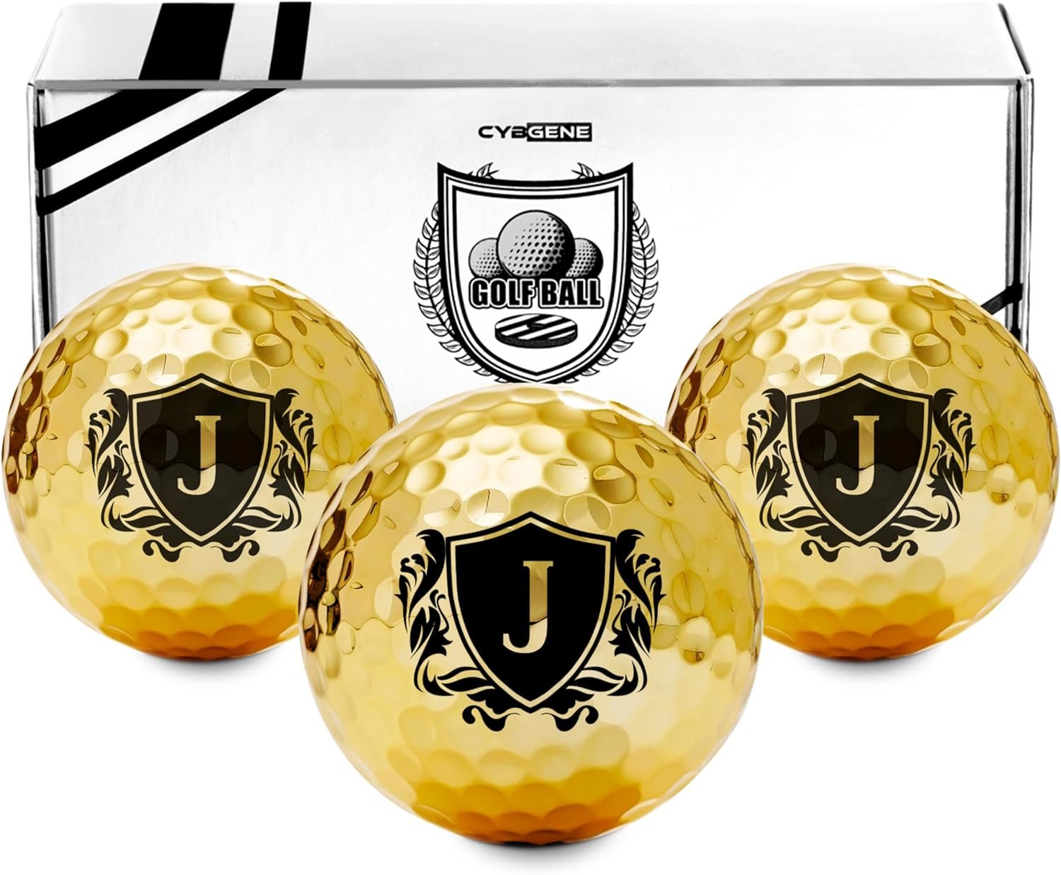 CybGene Golf Gifts for Men Unique, Personalised Coloured Golf Balls, Cool Accessories for Golf Lovers, Golfers, for Birthday and Christmas