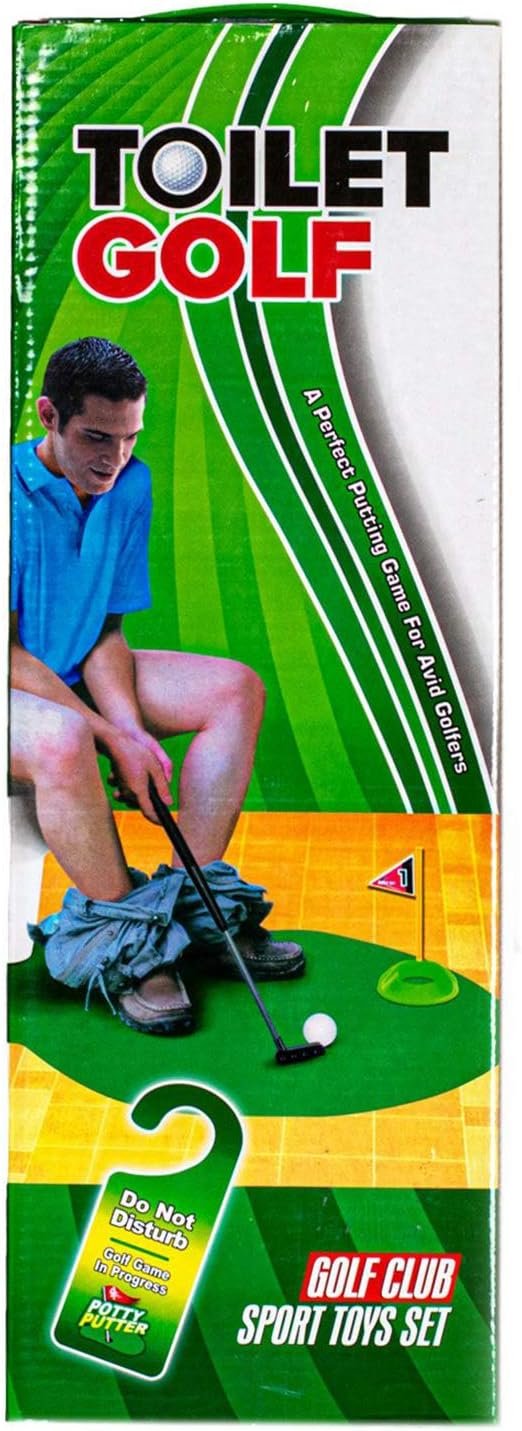 DIVCHI Toilet Golf, Potty Putter Toilet Time Golf Game, Toilet Golf Potty Putter Set, Great Gag Gift, White Elephant Gift or Dirty Santa Gifts