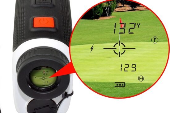 easy green 1300 yard golf rangefinder with vibrating pin lock slope compensation technology white 2