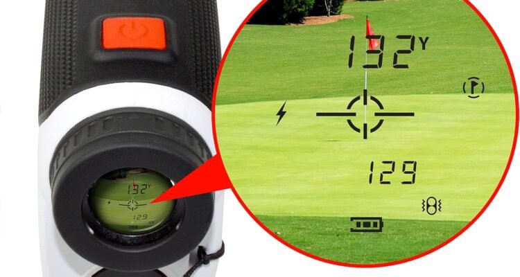 easy green 1300 yard golf rangefinder with vibrating pin lock slope compensation technology white 2