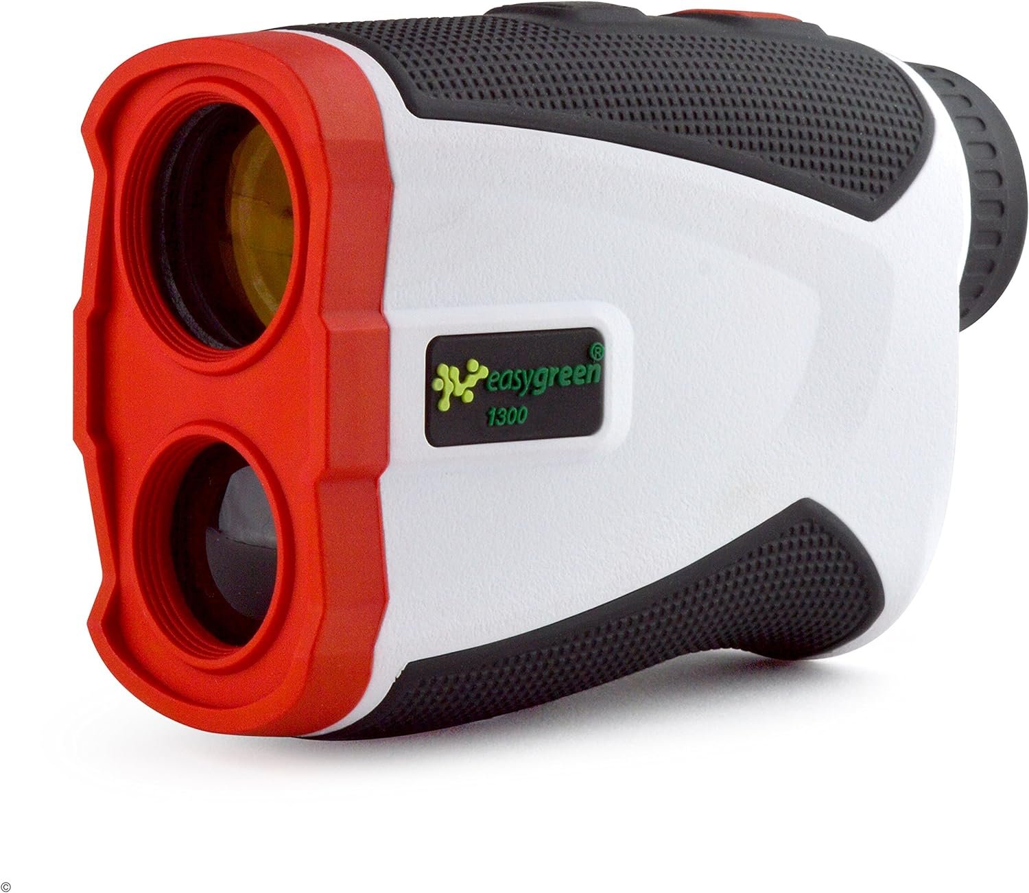 Easy Green 1,300 Yard Golf Rangefinder - With Vibrating Pin Lock  Slope Compensation Technology, White