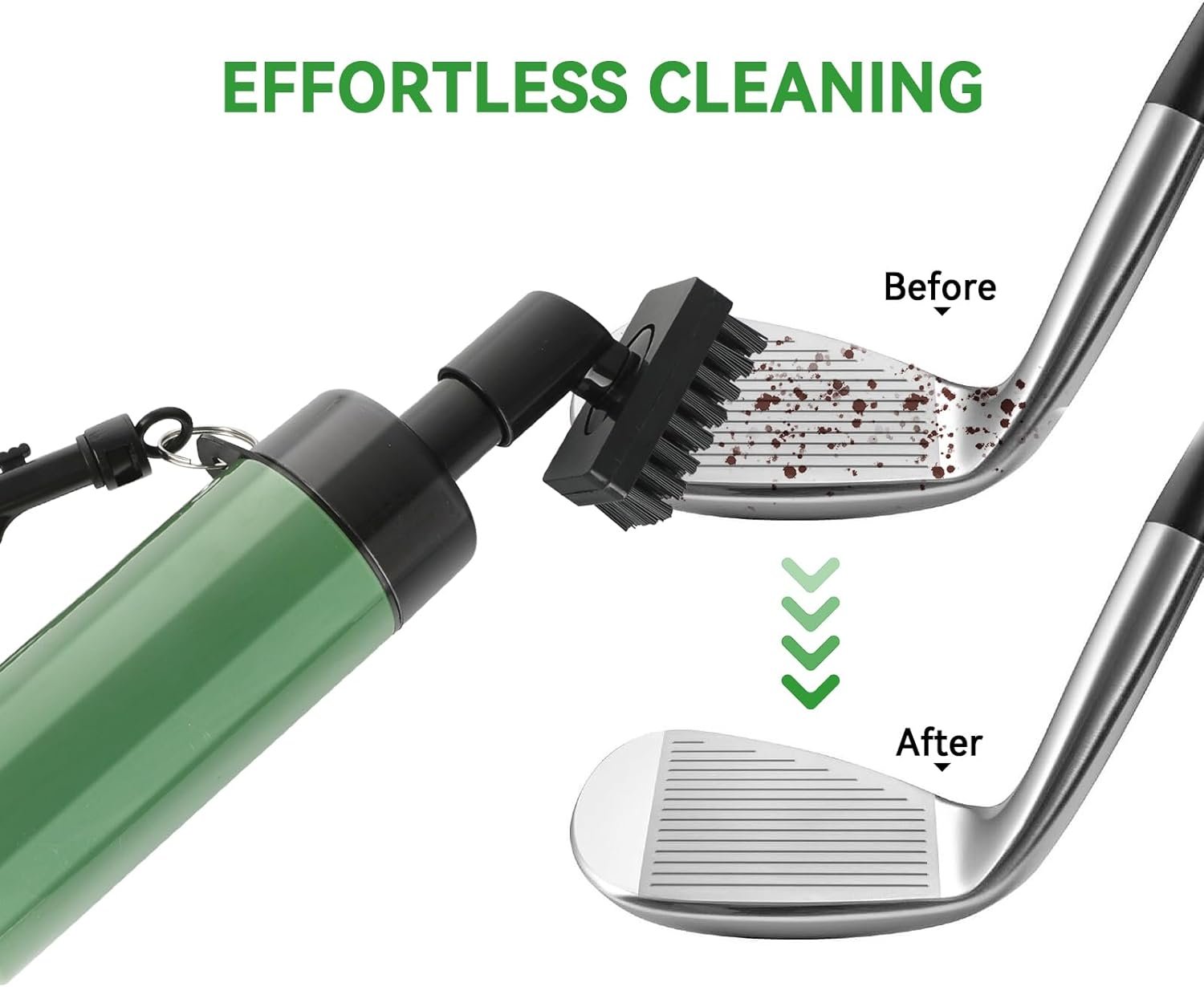 golf club cleaner brush microfibe golf towel kit golf groove sharpener brush with water spray bottle golf groove cleanin 3