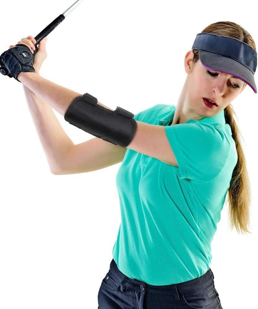 Golf Swing Training Aid Elbow,Golf Swing Trainer,Straight Arm Golf Training Aid with TIK-Tok Sound Notifications,Posture Correction Brace of Golf Swing for Golf Beginners