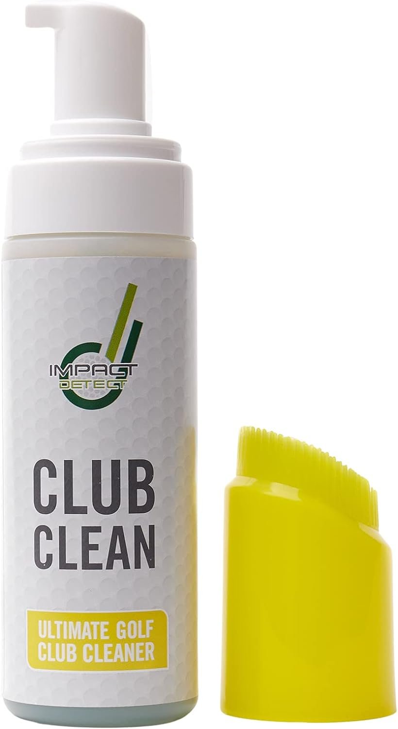 Impact Detect Club Clean | Golf Club Cleaner - Foaming Cleaner and Bristle Golf Brush Lid