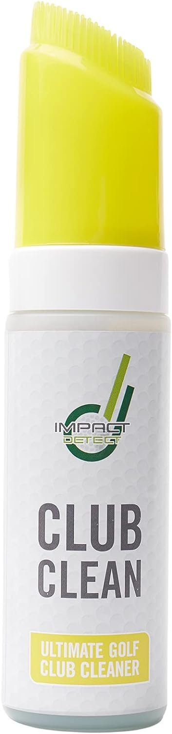 Impact Detect Club Clean | Golf Club Cleaner - Foaming Cleaner and Bristle Golf Brush Lid