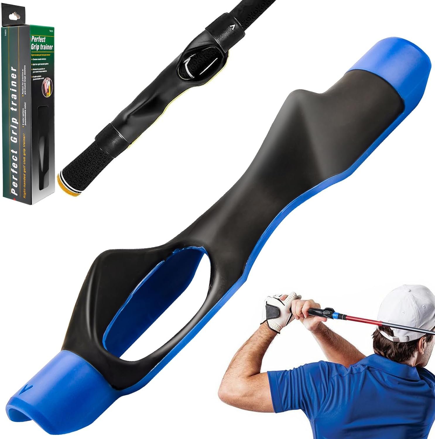 Pipihome Golf Grip Trainer, Golf Club Training Grip, Golf Swing Training Aid Arm Band Swing, Golf Training Aid Posture Correction Practice Alignment, for Golf Beginner Men Women Kids