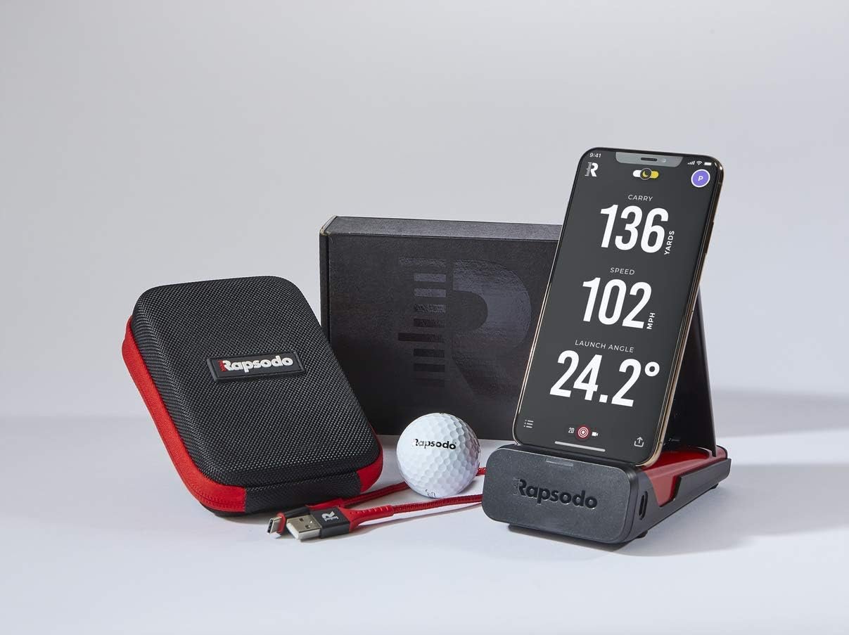 Rapsodo Mobile Launch Monitor for Golf Indoor and Outdoor Use with GPS Satellite View and Professional Level Accuracy, iPhone  iPad Only