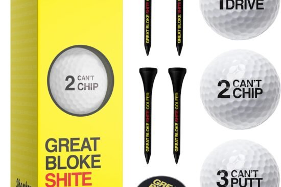 shanker golf balls gift set shite golfer starter pack sleeve of 3 balls ball marker wooden tees set perfect funny gift f