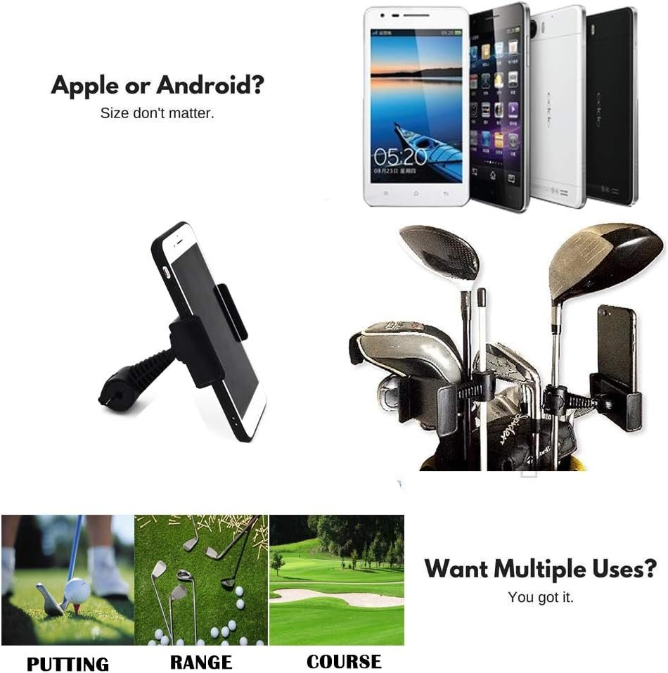 xlhvterli golf phone holder golf swing recordanalyseuniversal smartphone holder for the golf trolleygolf buggygolf cartg 1