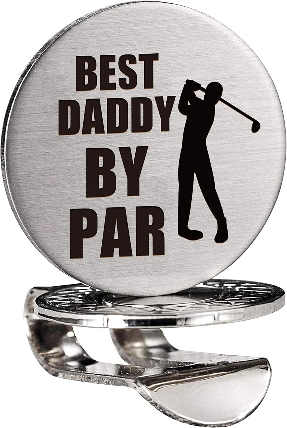 ZAKSEM Best Daddy by Par Golf Ball Marker with Magnetic Hat Clip, Golf Marker for Golf Lovers, Dad, Papa, Daddy Golf Accessories Retirement Fathers Day Birthday Gift