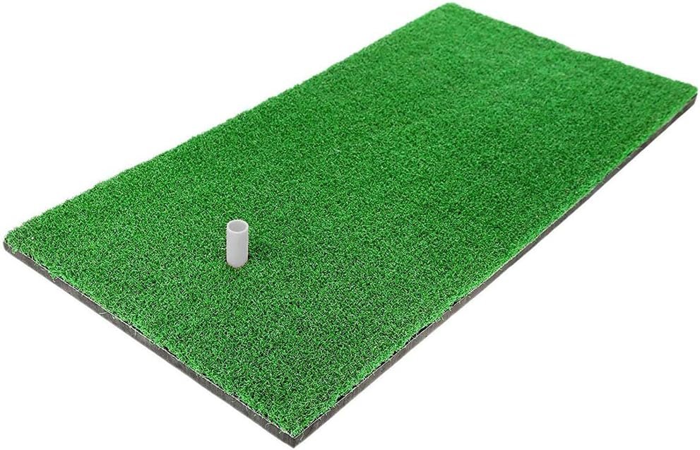 12x24 Golf Mat, Practice Hitting Mat with Rubber Tee Holder Realistic Grass Putting Mats Portable Outdoor Sports Golf Training Turf Mat Indoor Office Equipment