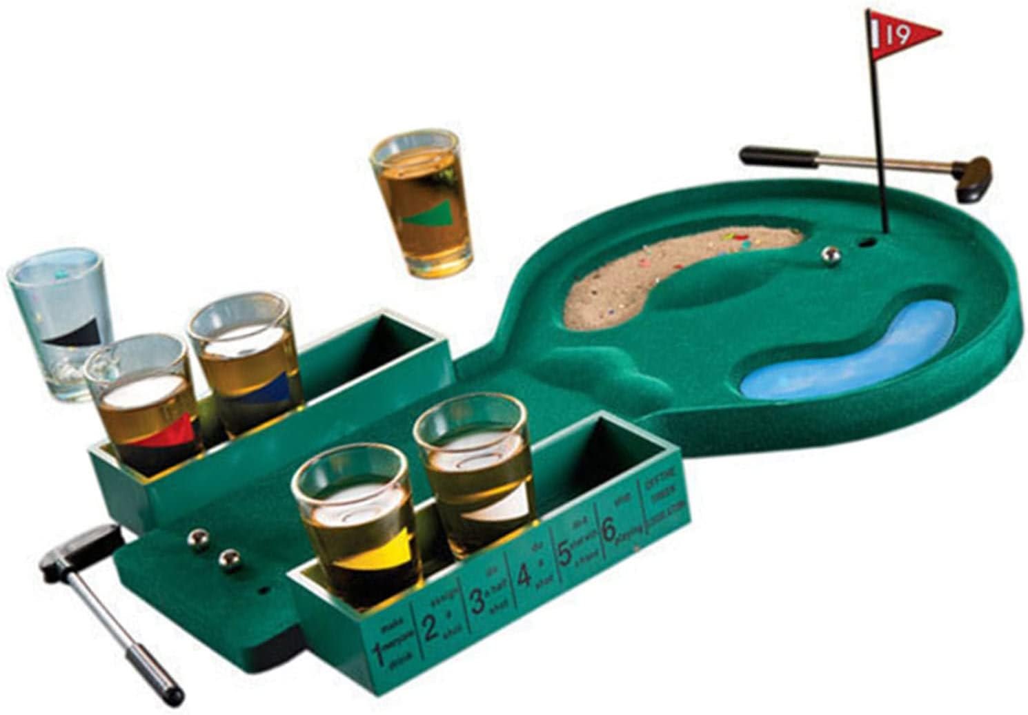 Bexdug Golf Game Set | Novelty Drinking Game for Party - Golf Course Suitable for Desks, Tables, Bars, Floors, Cars, Funny Adults Drinking Game, Gifts for Golf and Wine Lovers