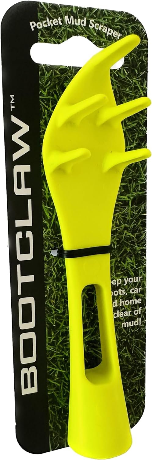 bootclaw the pocket mud scraper ideal for football and rugby boots running shoes golf shoes and walking boots neon 1