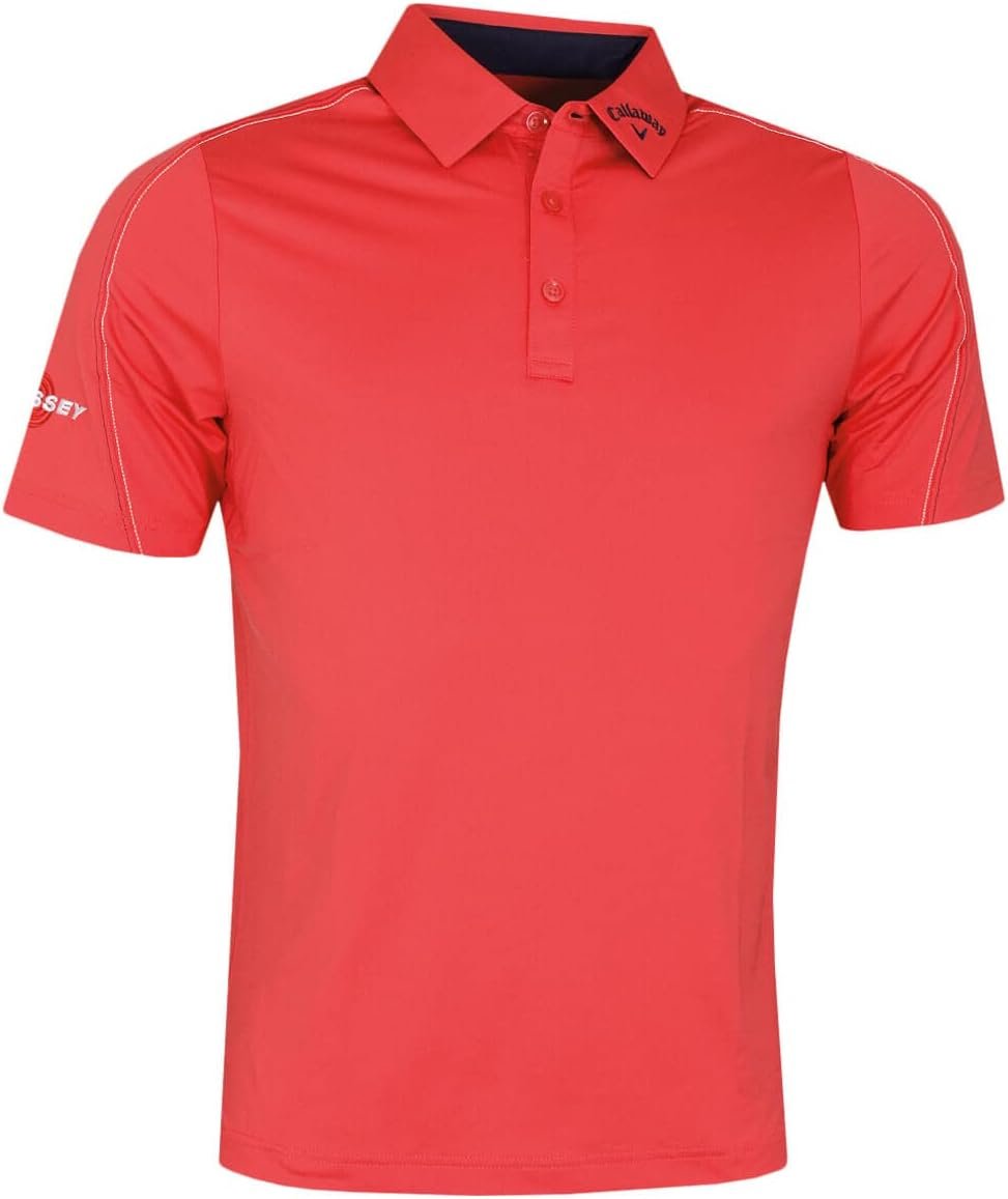 Callaway Golf Mens Stitched Colour Block Wicking Polo Shirt