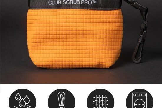 club scrub golf club and golf ball cleaning bag waterproof clean face technology liner detachable clip machine washable 1 1