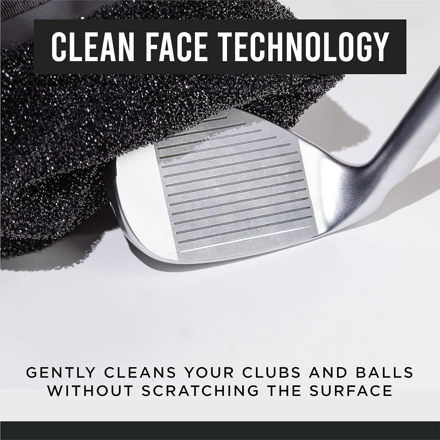 Club Scrub Golf Club and Golf Ball Cleaning Bag, Waterproof Clean Face Technology Liner, Detachable Clip, Machine Washable, Cleans Club Grooves, Dry Exterior (Neoprene or Microfiber Option Available)