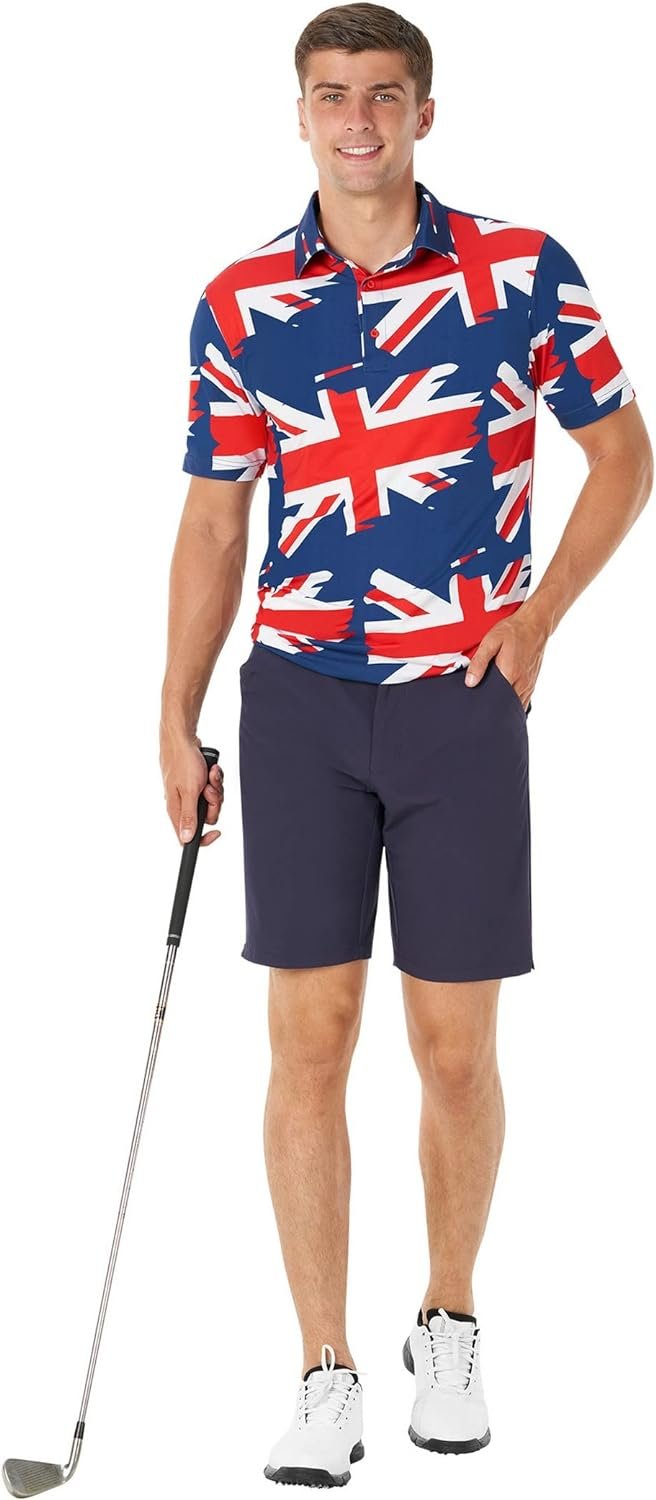 comparing golf polo shirts exploding joke golf balls and tee time mugs