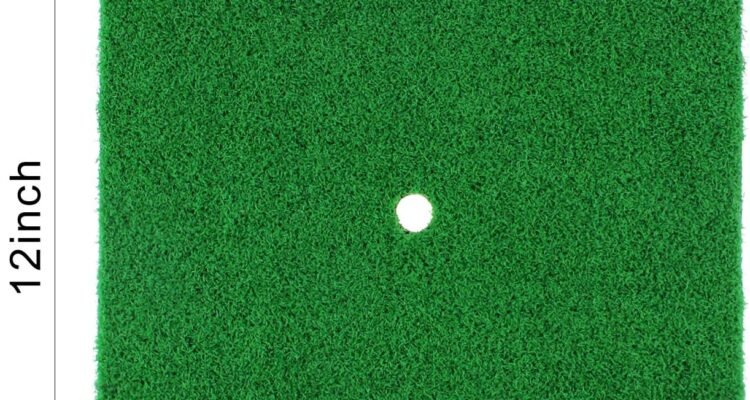 crestgolf golf hitting mats indooroutdoor sbr golf mats for driving range practice backyard use green 12 x 12 inch 3