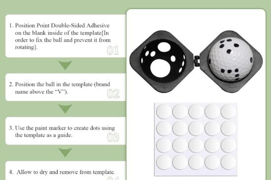 ctuoptuo golf ball marking template for rapsodo rpt mlm2pro launch monitor 1