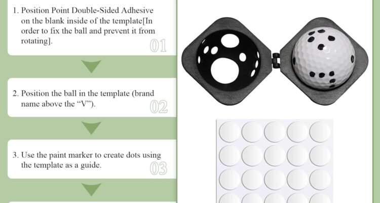 ctuoptuo golf ball marking template for rapsodo rpt mlm2pro launch monitor 1