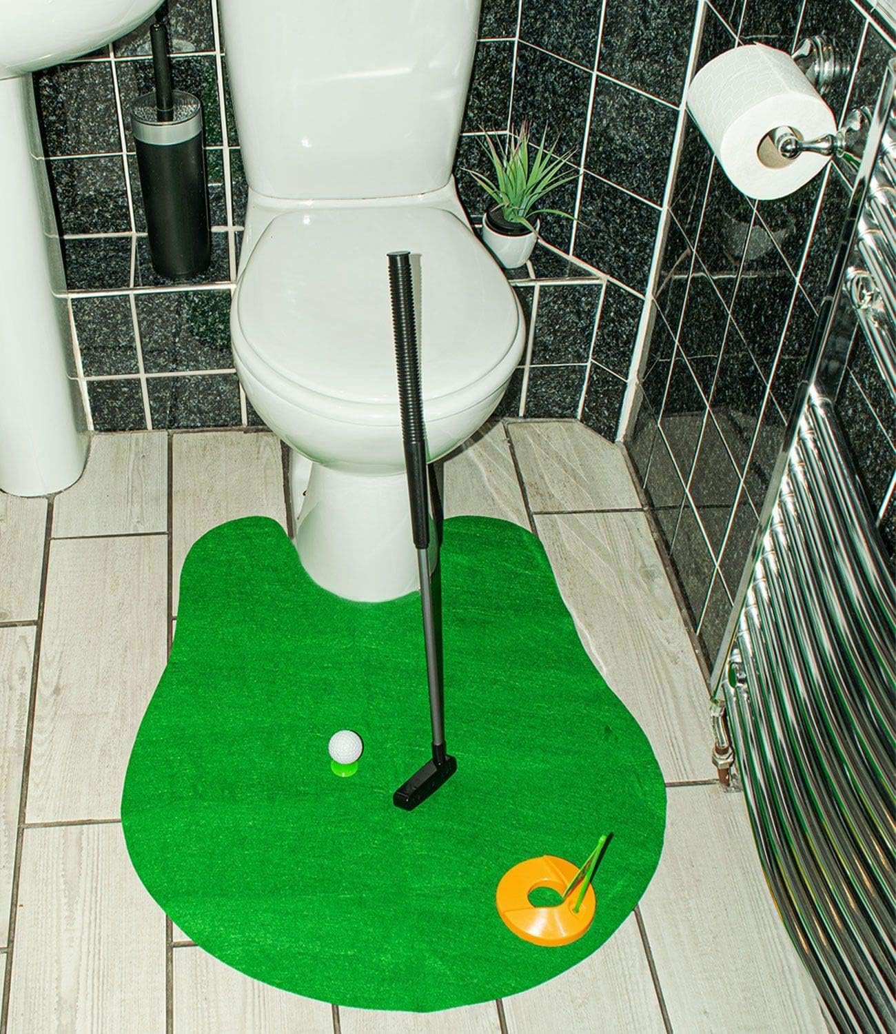 DIVCHI Toilet Golf, Potty Putter Toilet Time Golf Game, Toilet Golf Potty Putter Set, Great Gag Gift, White Elephant Gift or Dirty Santa Gifts