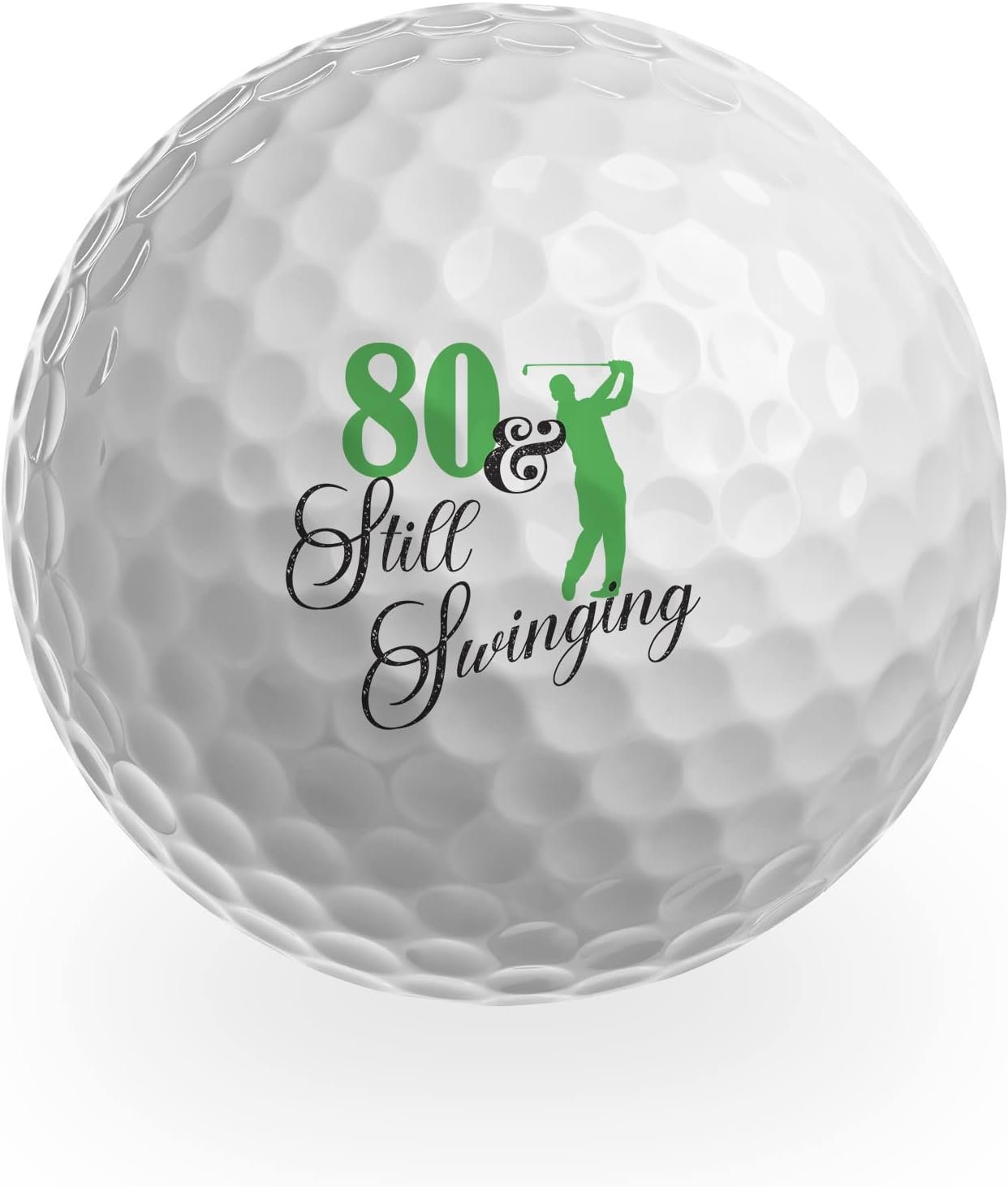 DV DESIGN 3 x Golf Balls - 80  Still Swinging Eighty 80th Birthday Joke Funny Age Golfing Club Sport Husband Dad Brother Friend Men Gift #GB0029