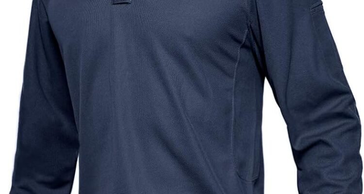 eklentson mens polo shirts long sleeve lightweight golf top quick dry breathable military tactical work shirts outdoor p