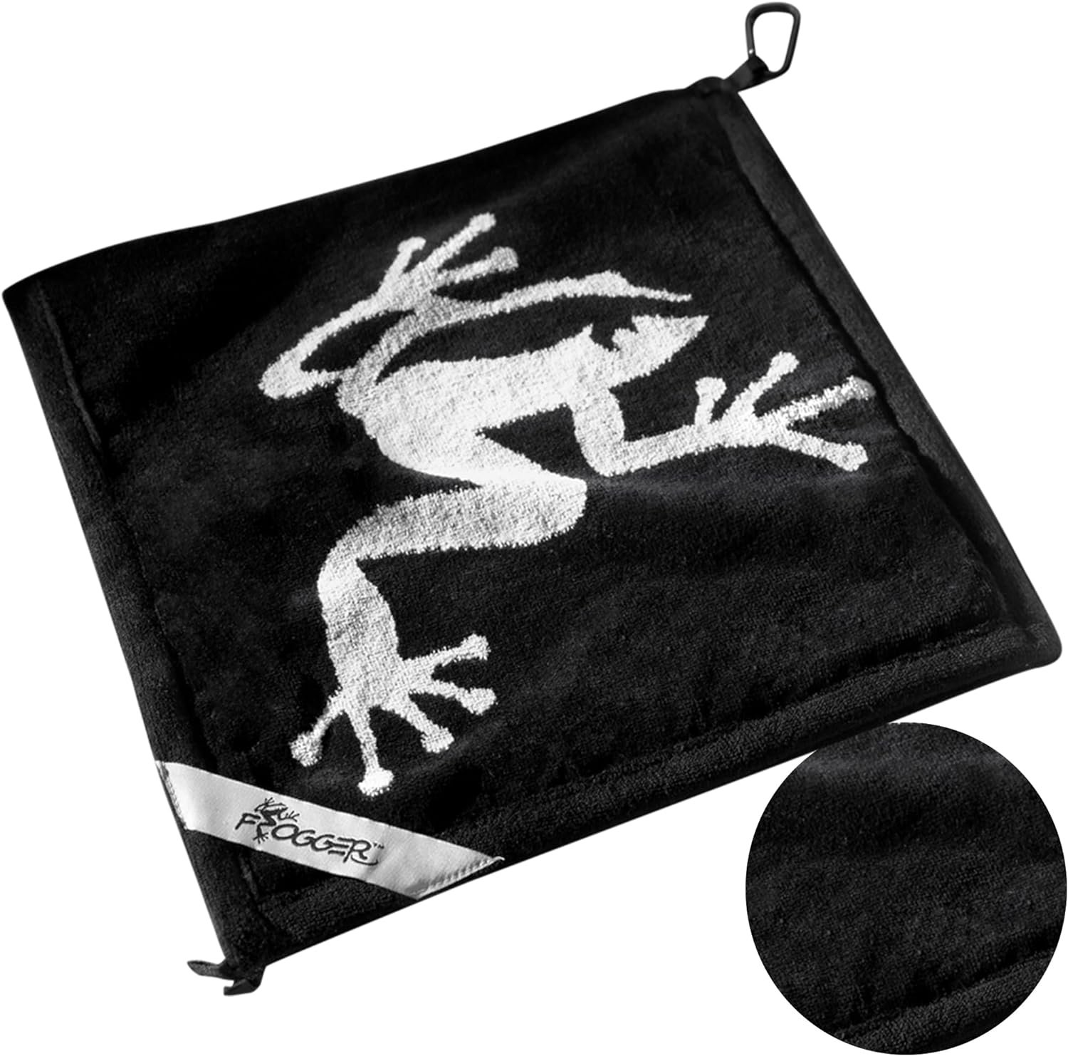 frogger amphibian golf towel with dry and wet technology golf towels for golf bags for men and women with carabiner clip 3