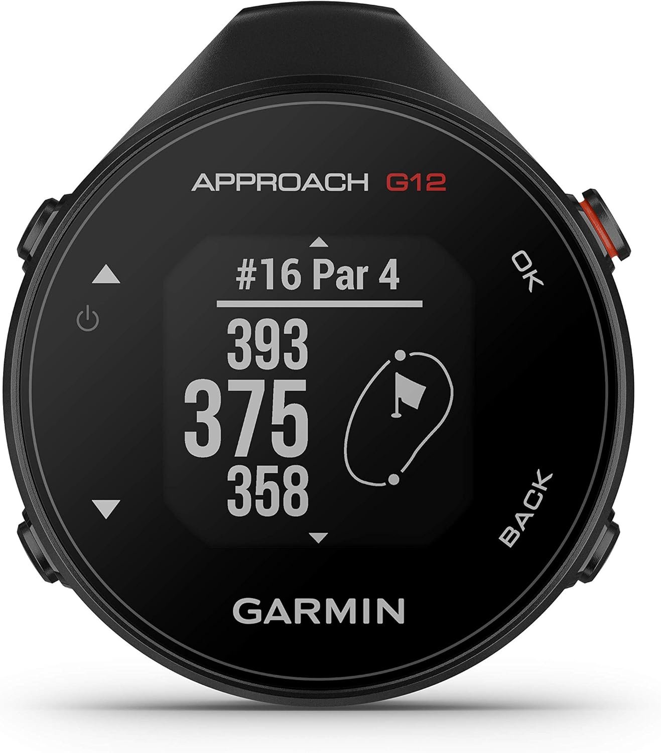 Garmin Approach G12, Clip-on GPS Golf Range Finder with 42,000+ pre loaded Golf Courses, up to 30 hours on single charge