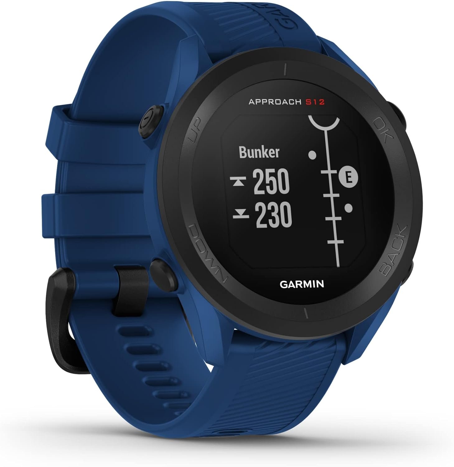 Garmin Approach S12 GPS Golf Watch, Sunlight Readable Display, Preloaded with 42,000+ courses, up to 30 hours battery life in GPS mode, Slate Grey