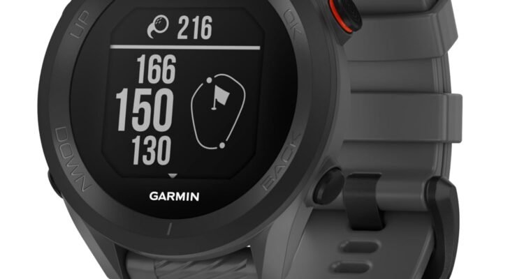 garmin approach s12 gps golf watch sunlight readable display preloaded with 42000 courses up to 30 hours battery life in