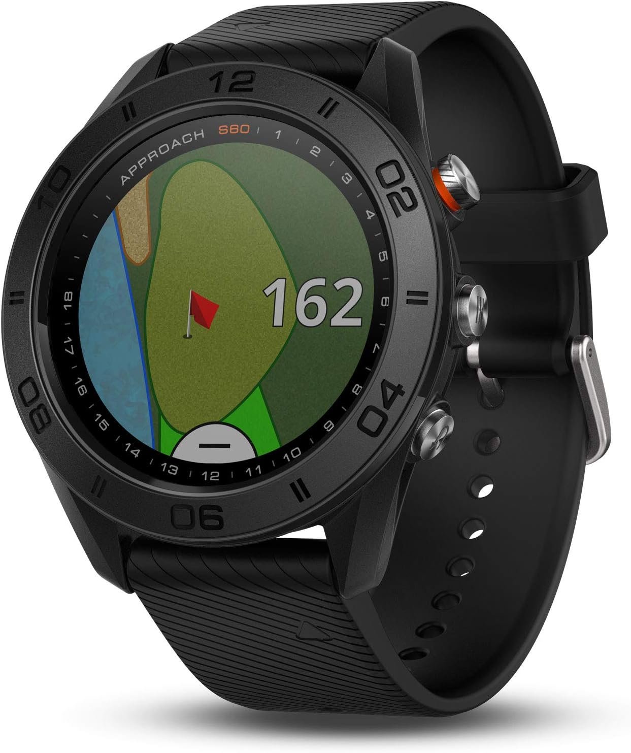 garmin approach s60 premium gps golf watch with touchscreen display and full color courseview mapping black wsilicone ba