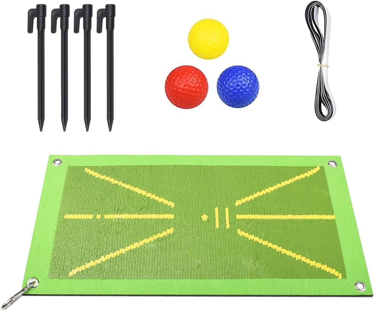 Golf Training Mat for Swing Detection,Golf Training Aids Mat,Golf Path Feedback Golf Practice Mats for Indoor and Outdoor Golf Training Aid Equipment Accessories for Beginner