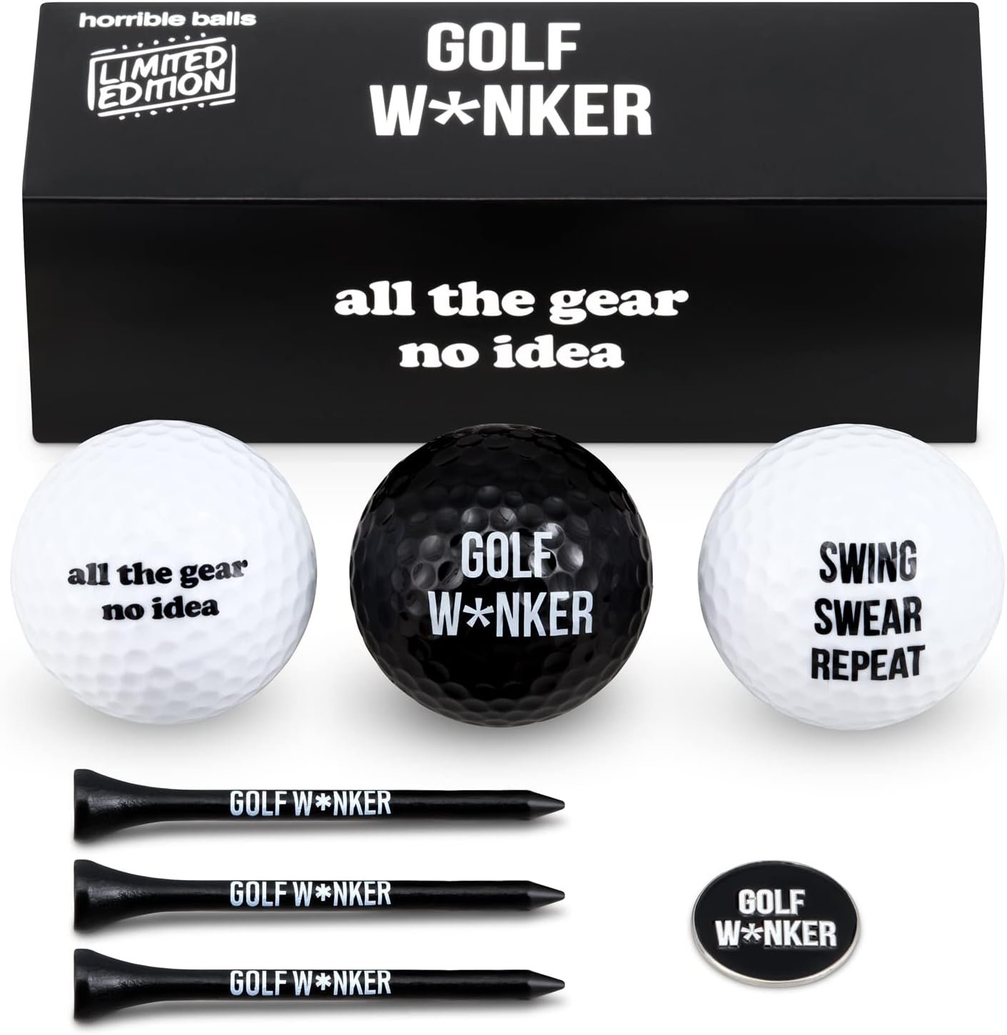 HORRIBLE BALLS Golf Funny Gift Sets- Funny Gag Novelty Present For Him For Golfers