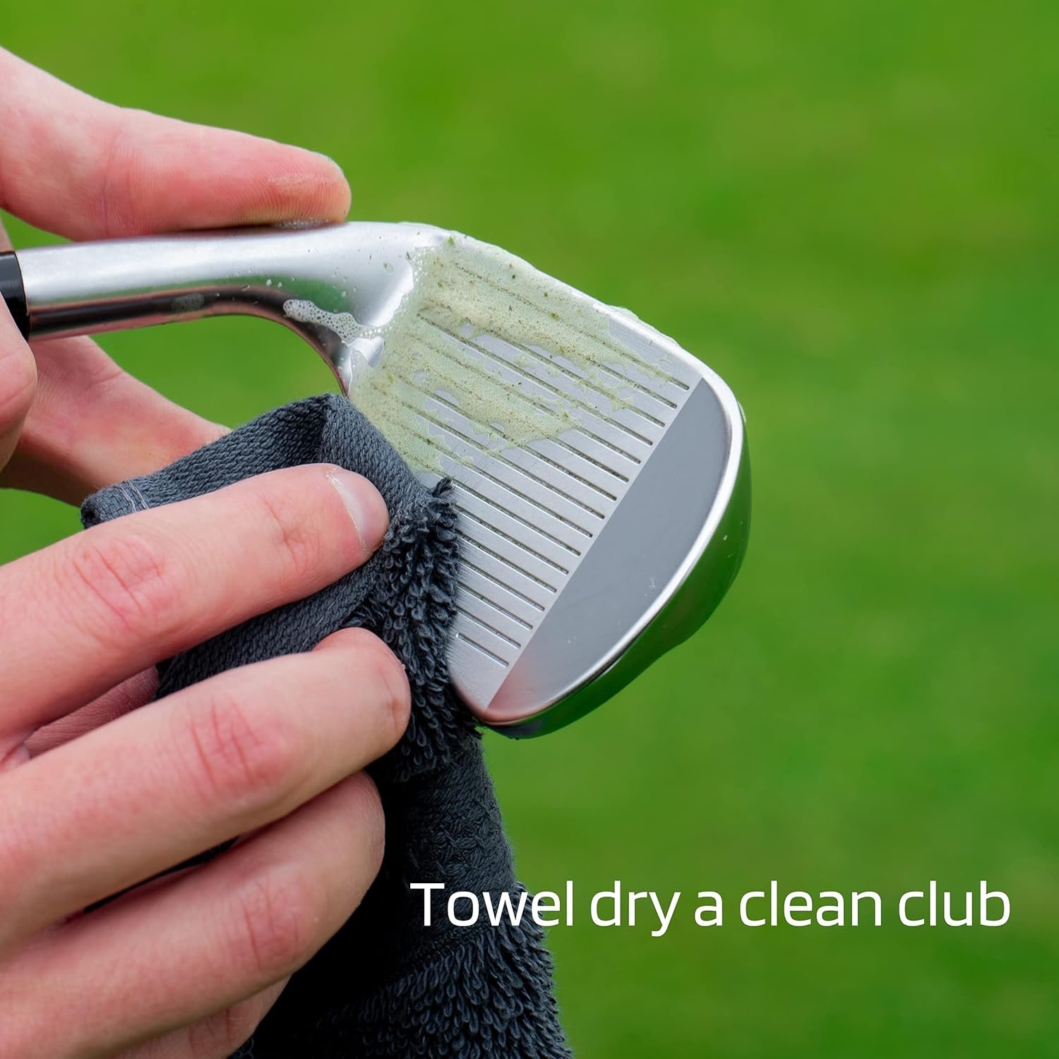 Impact Detect Club Clean | Golf Club Cleaner - Foaming Cleaner and Bristle Golf Brush Lid