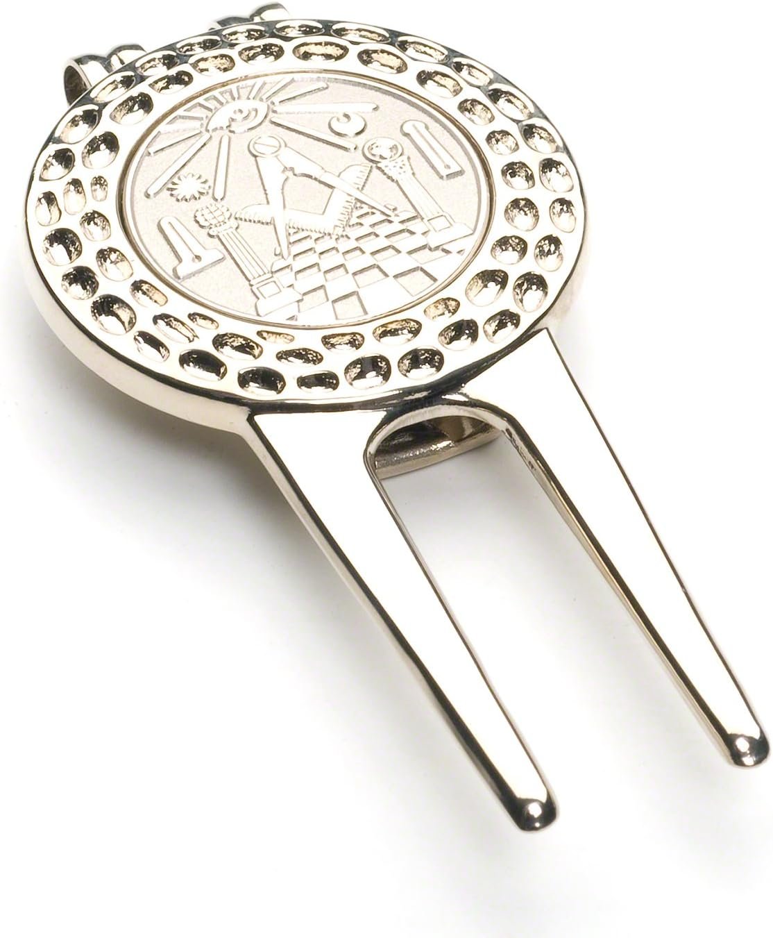 Masonic Divot Repair Tool with Ballmarker Golf Freemasons Gift