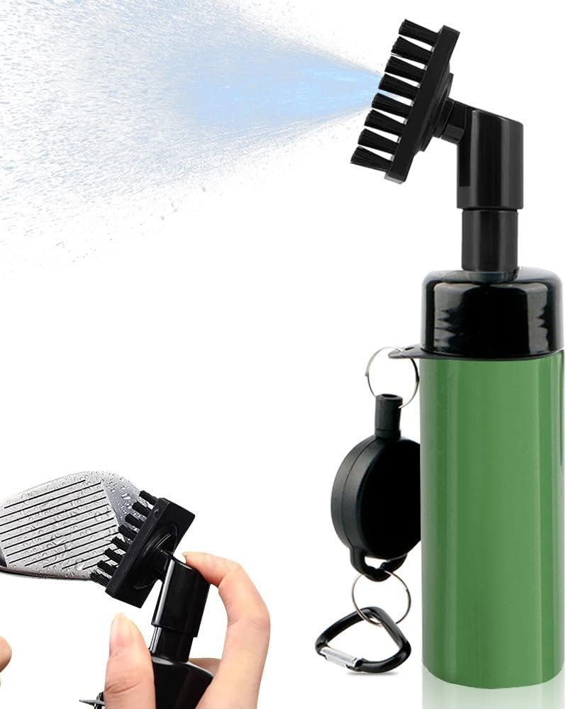 NICEWAT Golf Club Cleaner, Golf Club Cleaner Brush, Golf Brush with Dispenser and Hook, Golfing Gifts for Men