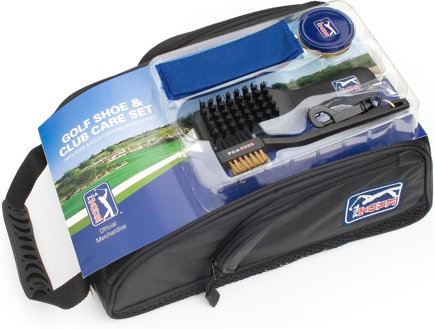 PGA Tour Shoe Bag With Club Cleaning Set