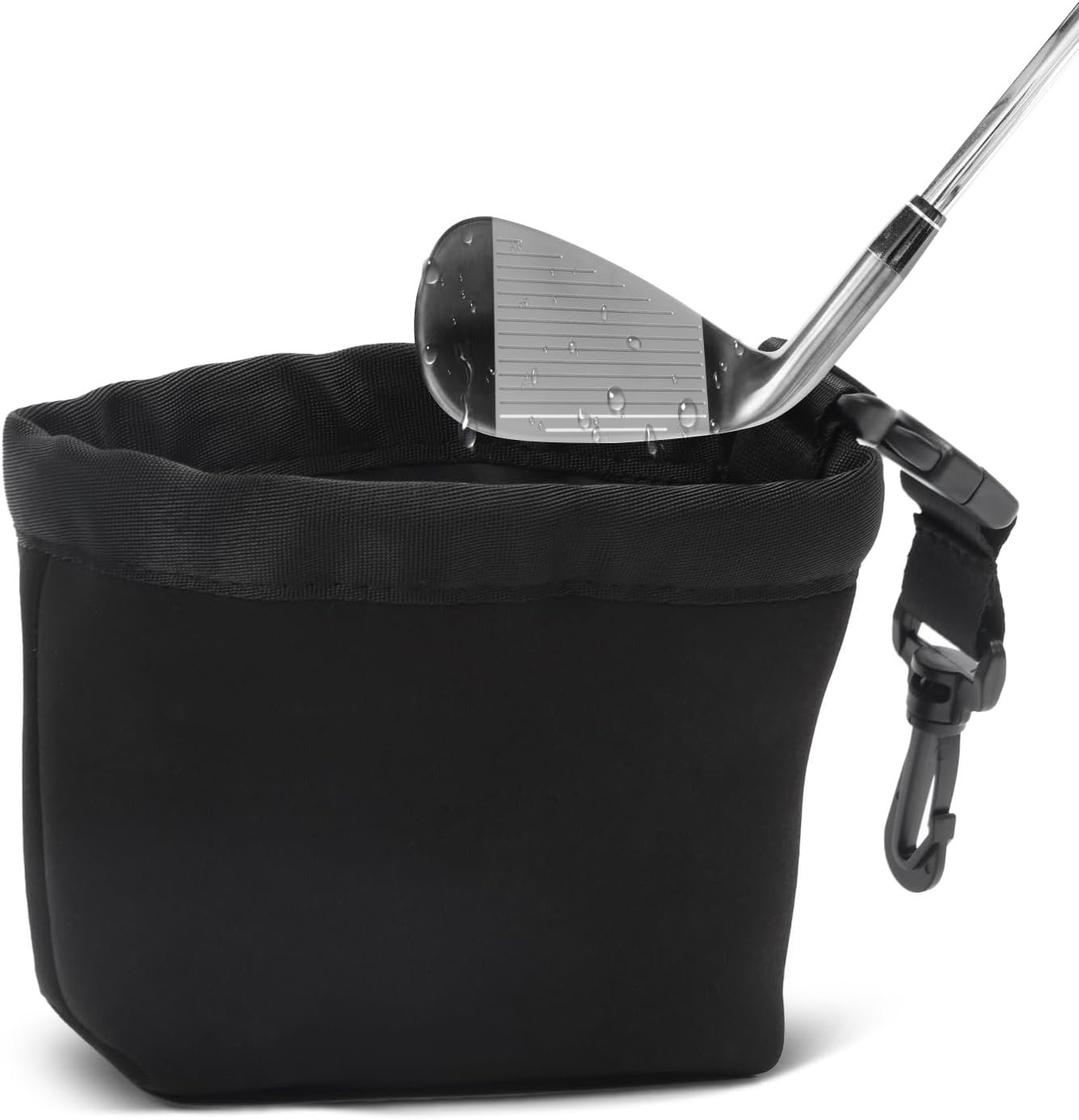 Pilipane Portable Golf Ball Cleaner, Golf Club and Golf Ball Cleaning Bag,Waterproof Clean Face Technology Liner,Detachable Clip, Golf Pouch Bag for Valuables Tee,Golf Accessories for Men Women