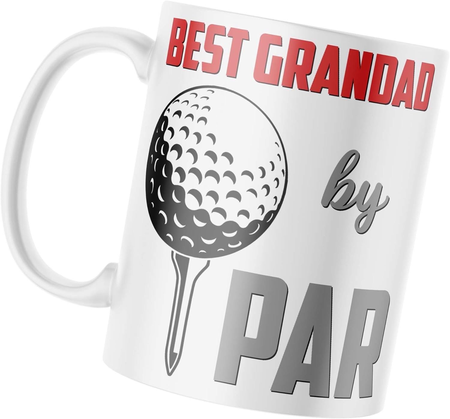 Purple Print House Golf Gifts for Grandad, Golf Mug, Funny Novelty Mugs, Fathers Day Gift Idea Ceramic Dish Washer Safe, White, One Size