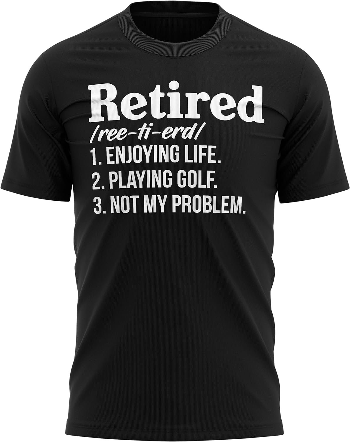 Purple Print House Retired Definition Slogan T Shirt, Golf Retirement Gifts for Men for Dad Retiring 2022