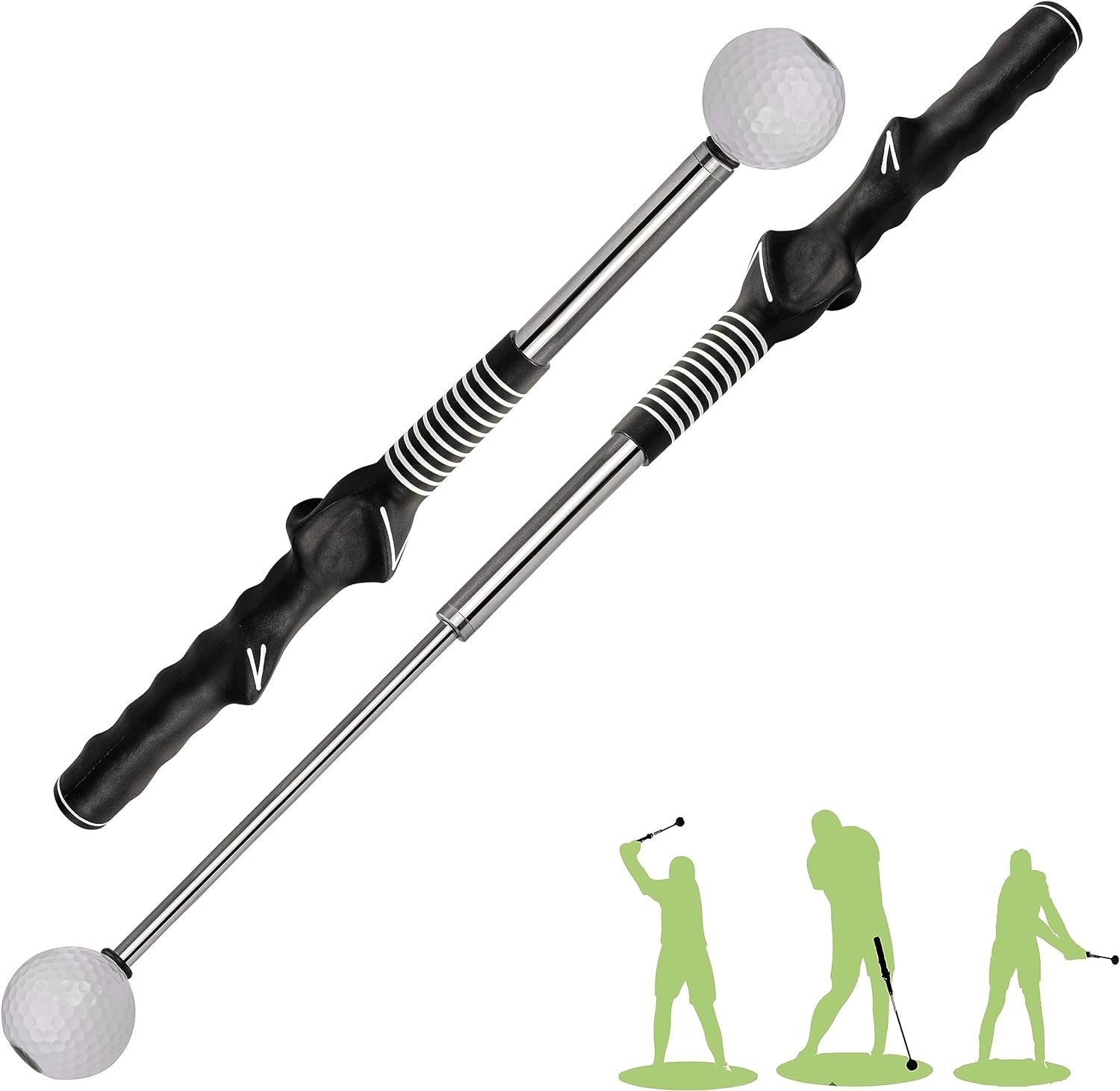 Retractable Golf Swing Training Aid, Golf Grip Trainer  Golf Swing Trainer for Warm-up, Right-Handed Golf Club for Indoor Practice, Golf Accessories - Strength  Tempo Training for Chipping Hitting