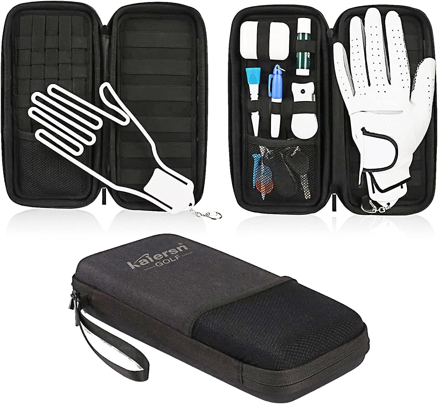 Rilime Golf Glove Holder,Golf Glove Case Golf Accessories for Storage Phone,Gloves, Tees, Divot Tools, Ball Markers and Repair Tools,Golf Accessories for Men  Women