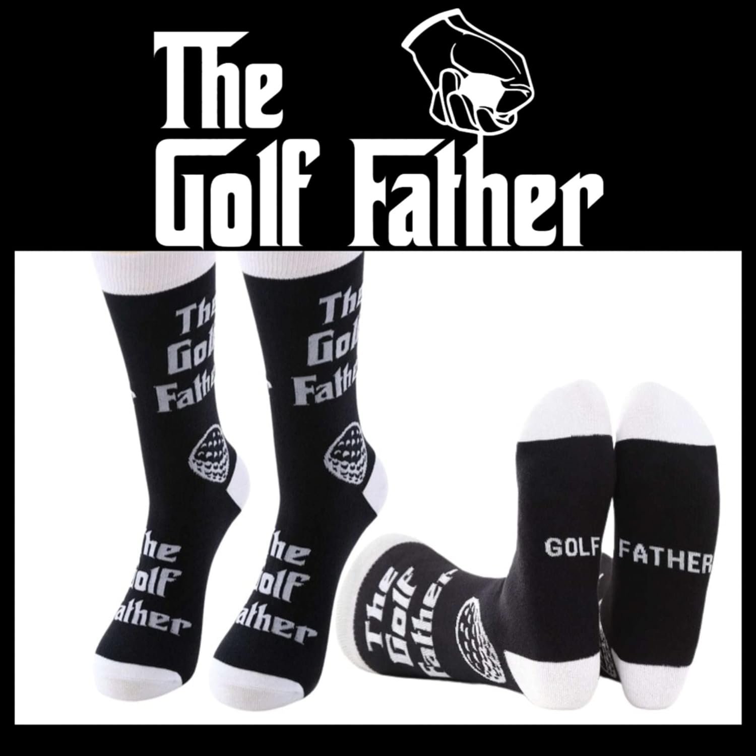 solo-pro master your game Novelty Golf Socks for Dads, Fathers Unique Birthday Golf Gift Fathers Day THE GOLF FATHER