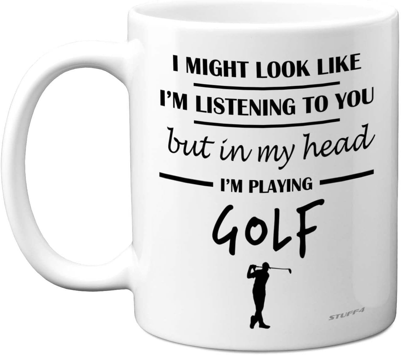 Stuff4 Golf Gifts for Men - in My Head Im Playing Golf Mug - Funny Golf Presents for Men, Gifts for Golfers Men, Golf Presents, Golf Lover Gift Ideas, 11oz Ceramic Dishwasher Safe Premium Mugs