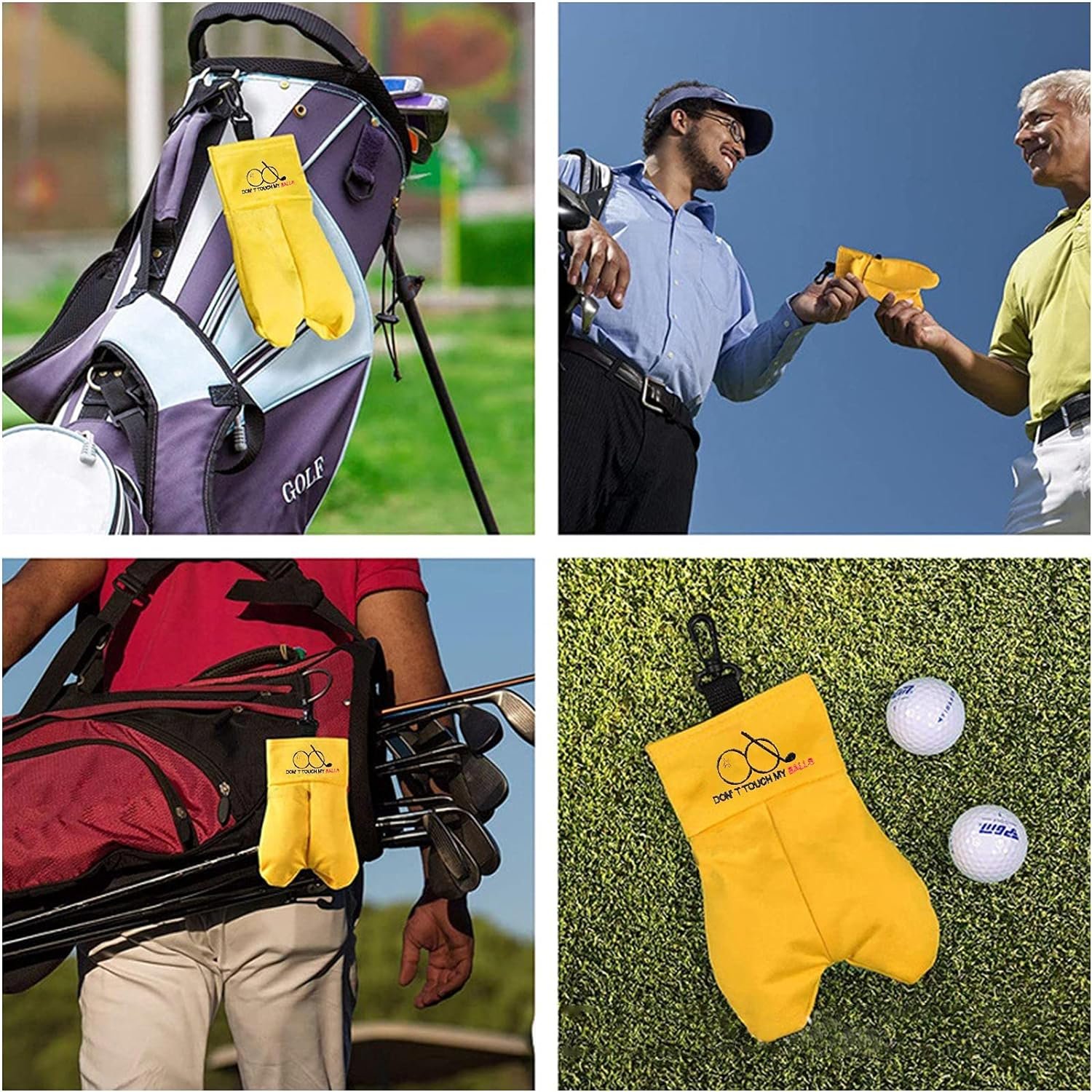 TSLBW Golf Ball Storage Bag Golf Tee Pouch Portable Golf Ball Carrier Pocket Holder Bag with Hanging Clip Buckle Carrier Pouch Waist Belt Bag for Sports Golfing Accessories