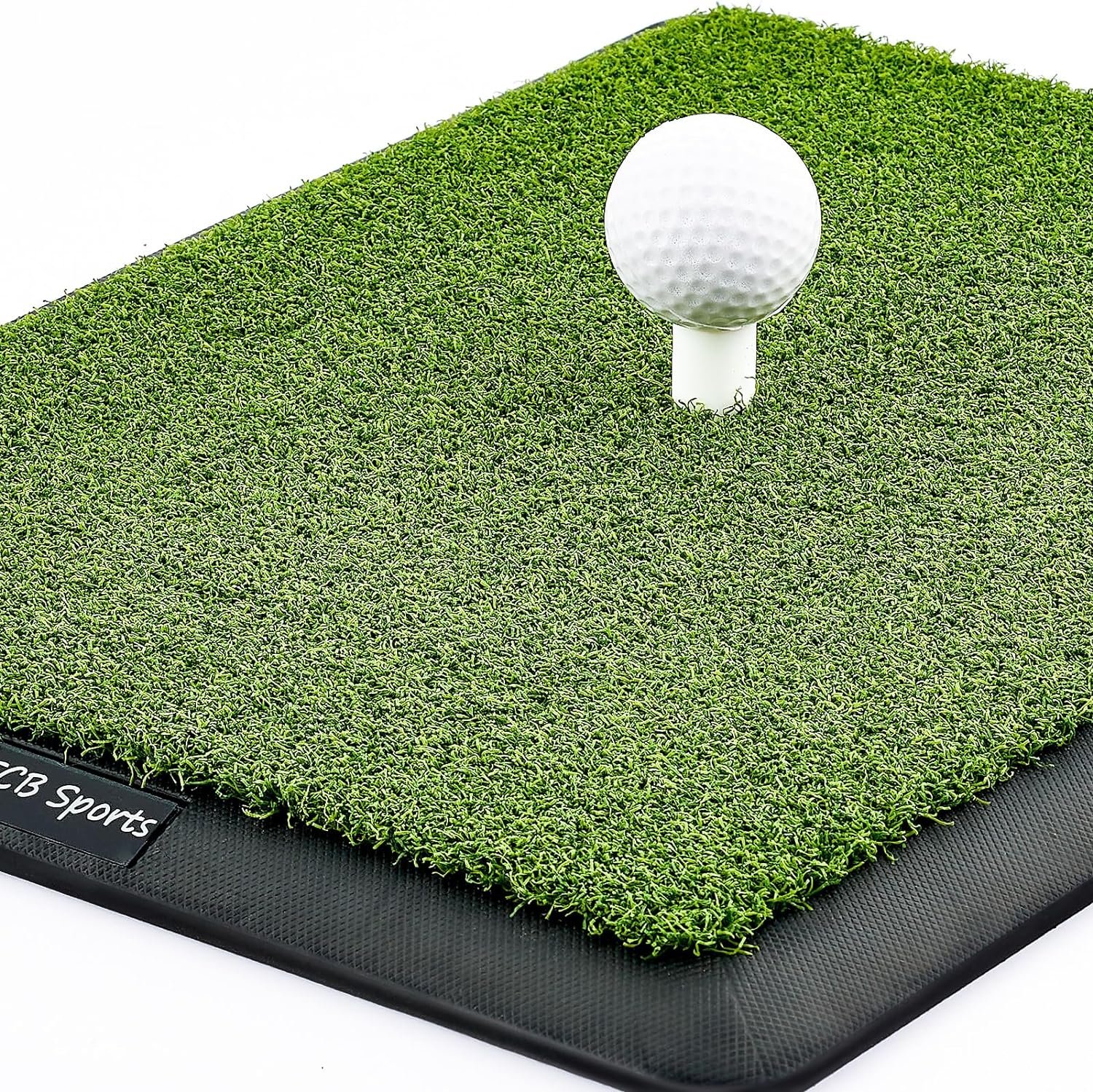 TTCBSPORTS 13X 17 Synthetic Turf Golf Mat, Thickened Rubber Base Golf Practice Mat，Golf Swing Practice Mat for Golf Practice, 1 Rubber Tee and 7 Plastic Tees